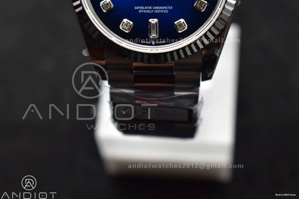 on FlexibleFit 904L Edition 36 Diamond Blue V5 (Gain Dial Best DayDate SS 677 President Weight) Bracelet vr3255 QF Steel 0327